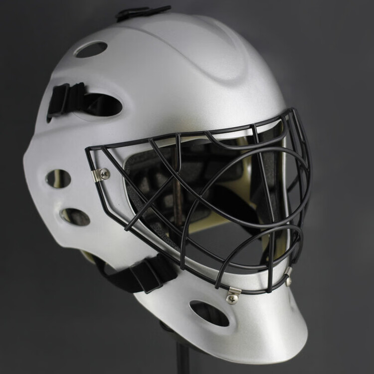 

He Jiagong Профессиональный бейсбольный шлем для хоккея/роликов/вратаря, размер L, серебристый