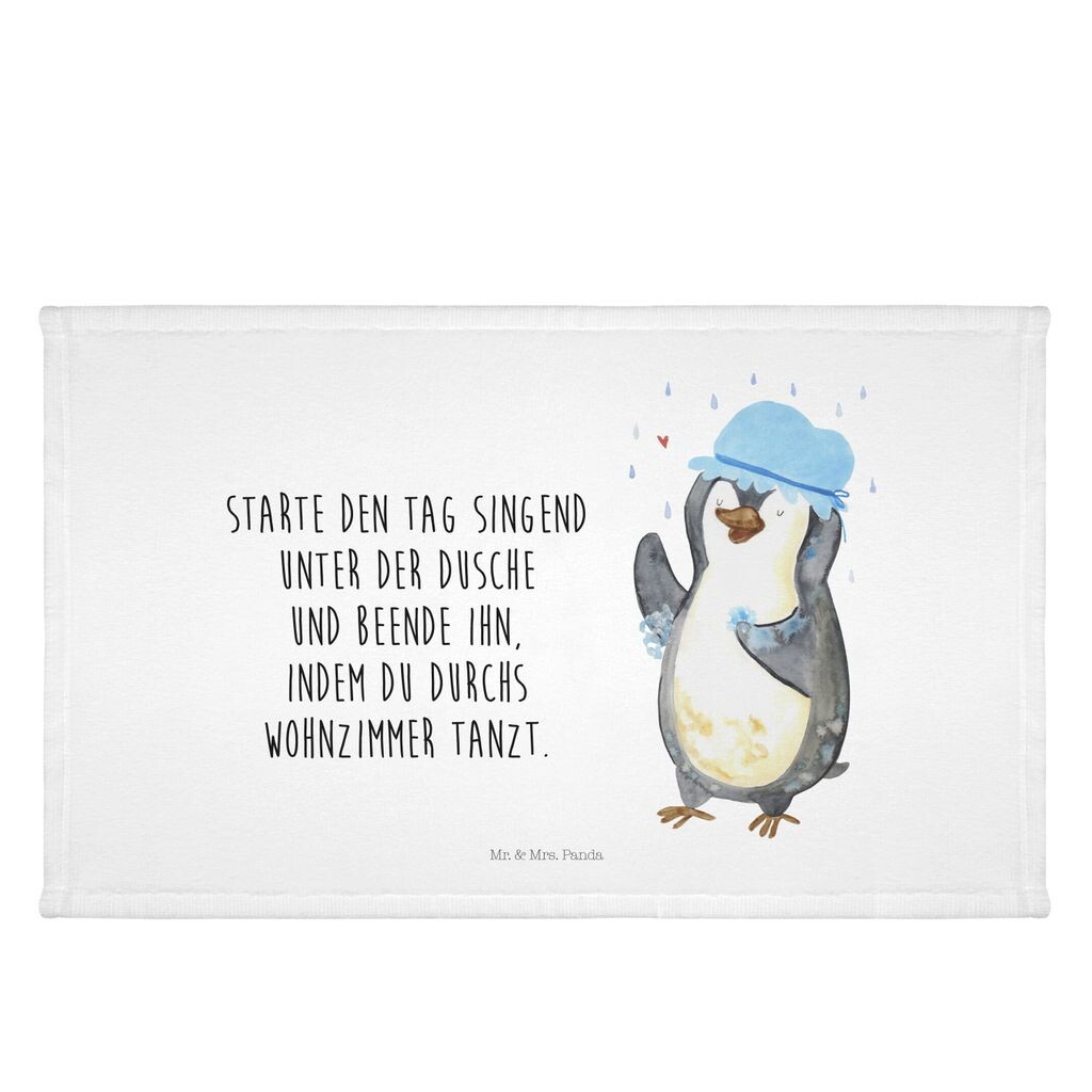 

Гостевое полотенце Mr. & Mrs. Panda Penguin Showers - Белый - Подарок, дорожное полотенце, будь счастлив, спортивное полотенце, детское полотенце, купальное, гостевое полотенце, пение, махровое полотенце