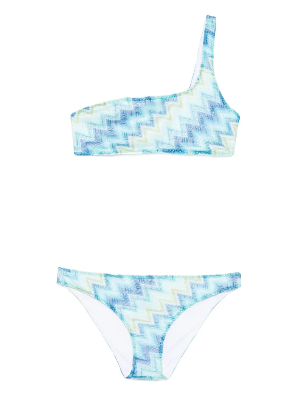 

Бикини с топом на одно плечо Missoni, синий