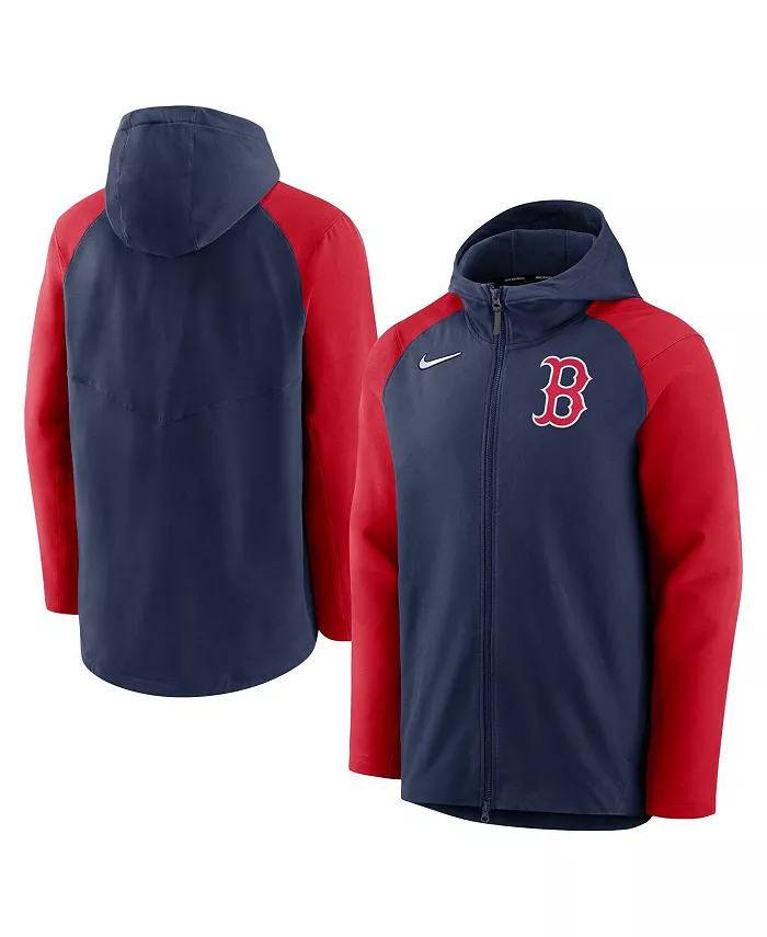 Мужская сине-красная бейсболка Boston Red Sox Authentic Collection с молнией и капюшоном, спортивная куртка Nike — фото 2