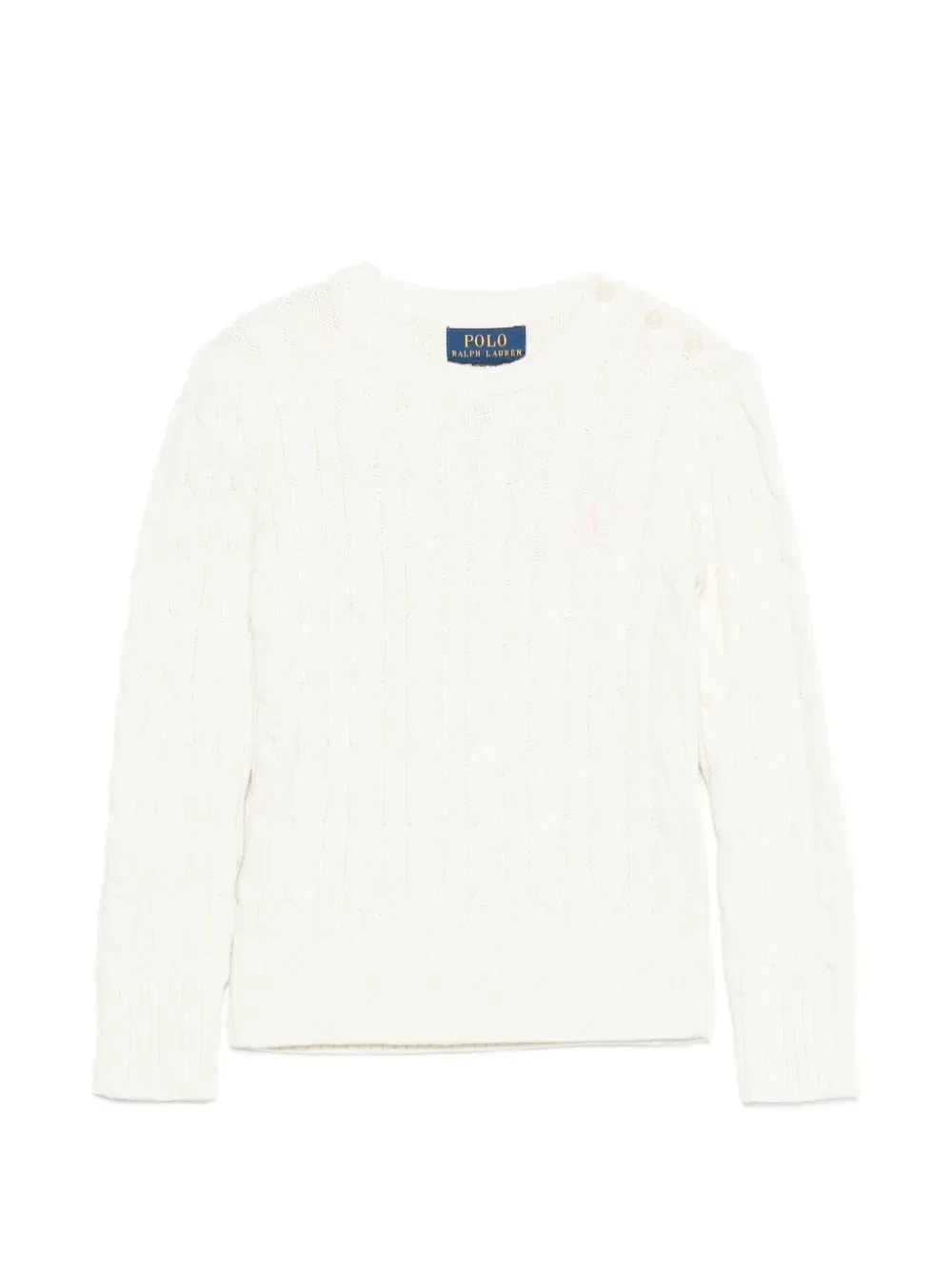 Свитер фактурной вязки Polo Ralph Lauren Kids, белый