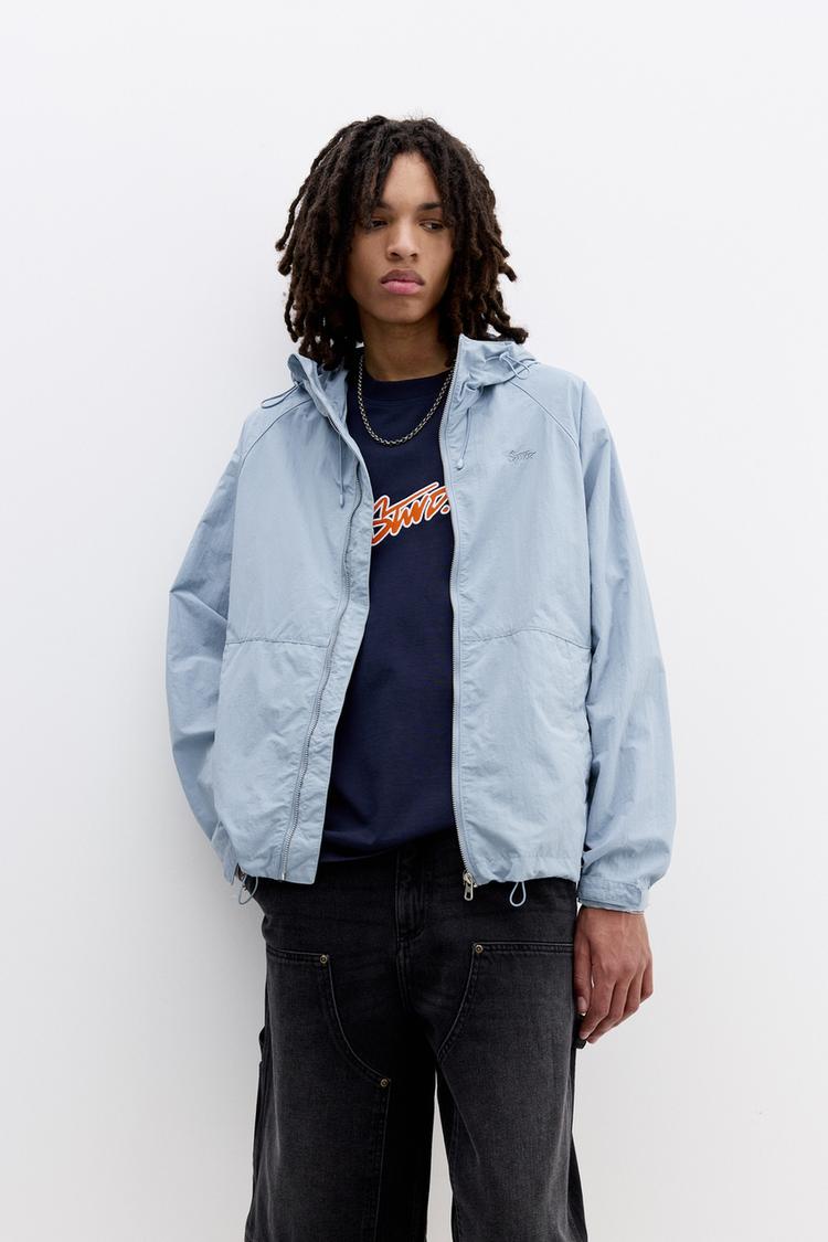 

Плащ с капюшоном Pull And Bear, голубой