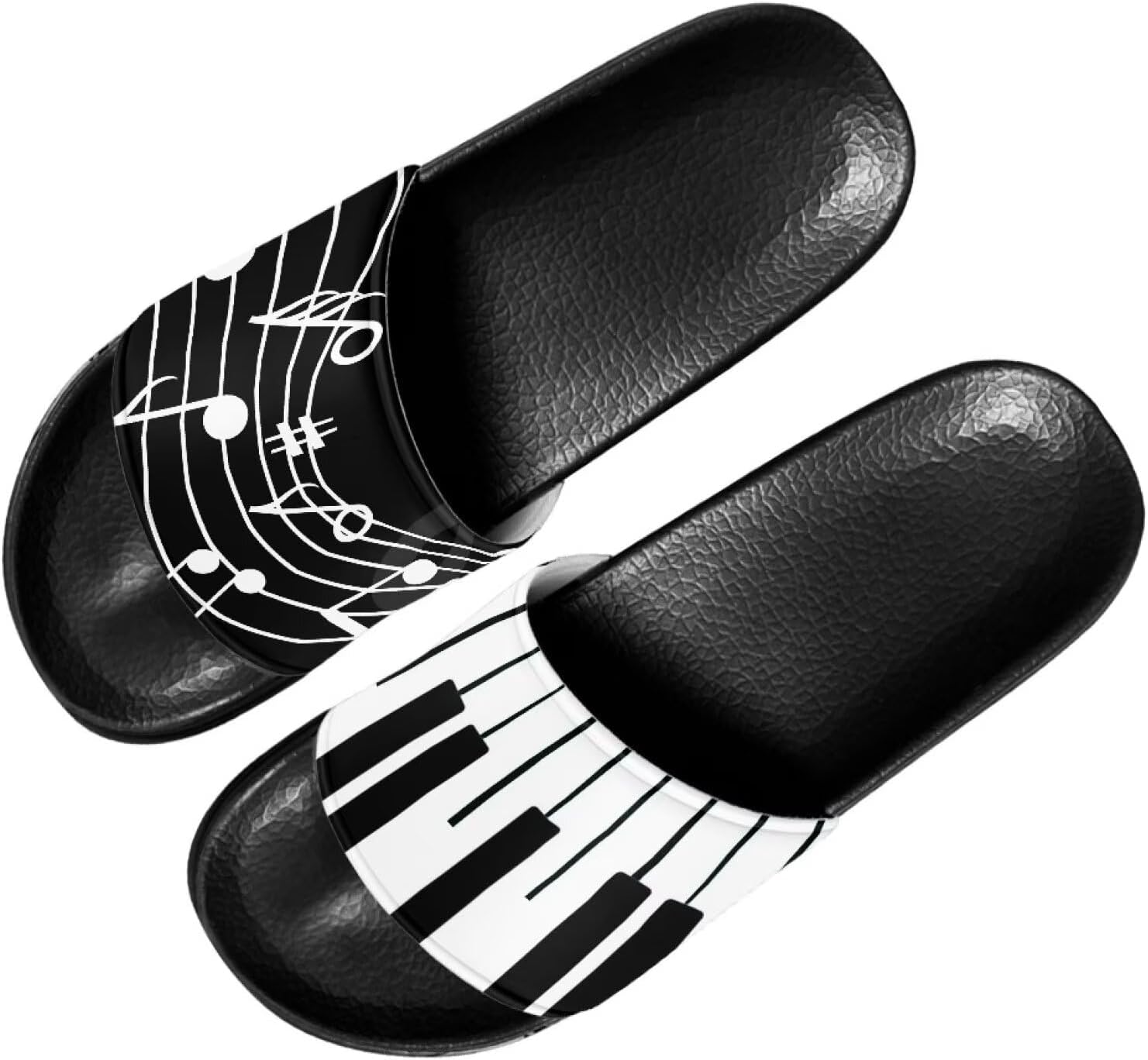 

Шлепанцы Cugasmaru для женщин и мужчин с оригинальным рисунком, открытым носком, мягкой подошвой, удобные домашние и для душа, Musical Note