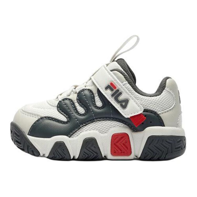 

FILA KIDS Скользостойкие износостойкие низкие детские баскетбольные кроссовки Black Gray Kids