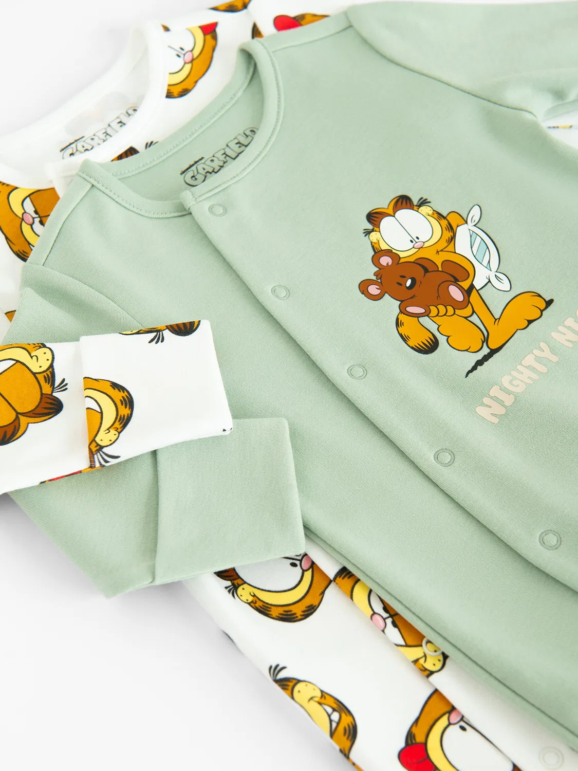 Комбинезон/боди Cool Club GARFIELD светло-зеленого и белого цвета — фото 4