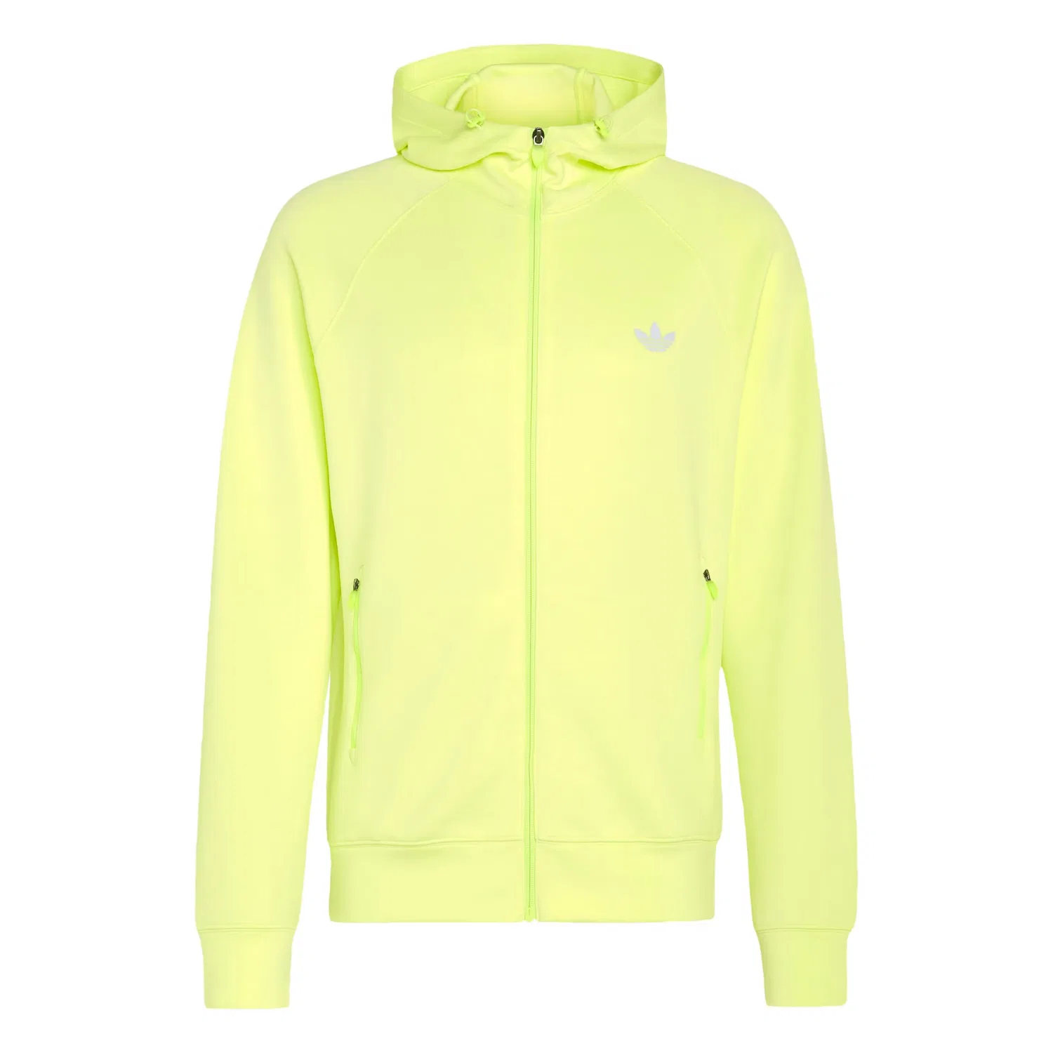 Толстовка на молнии Adidas Originals Trefoil Essentials лимонно-желтого цвета
