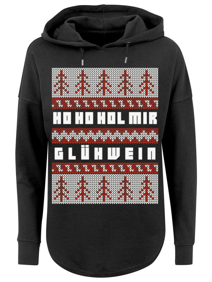 

Пуловер F4NT4STIC Oversized Ho Ho Hol mir Glühwein Weihnachten, черный
