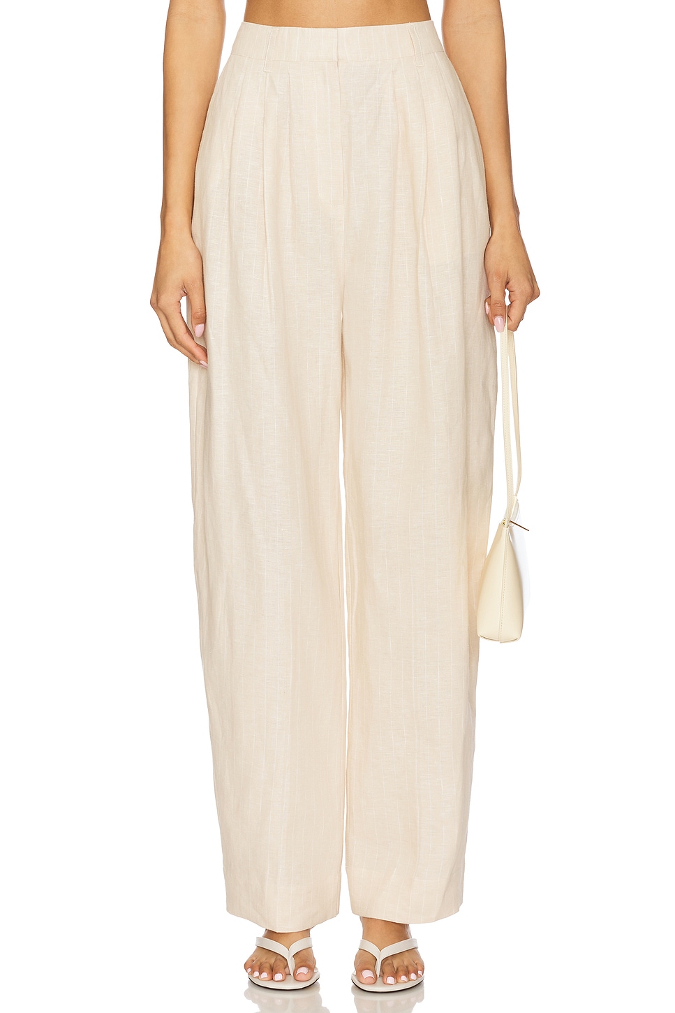 

Брюки Lucille Posse, beige pinstripe