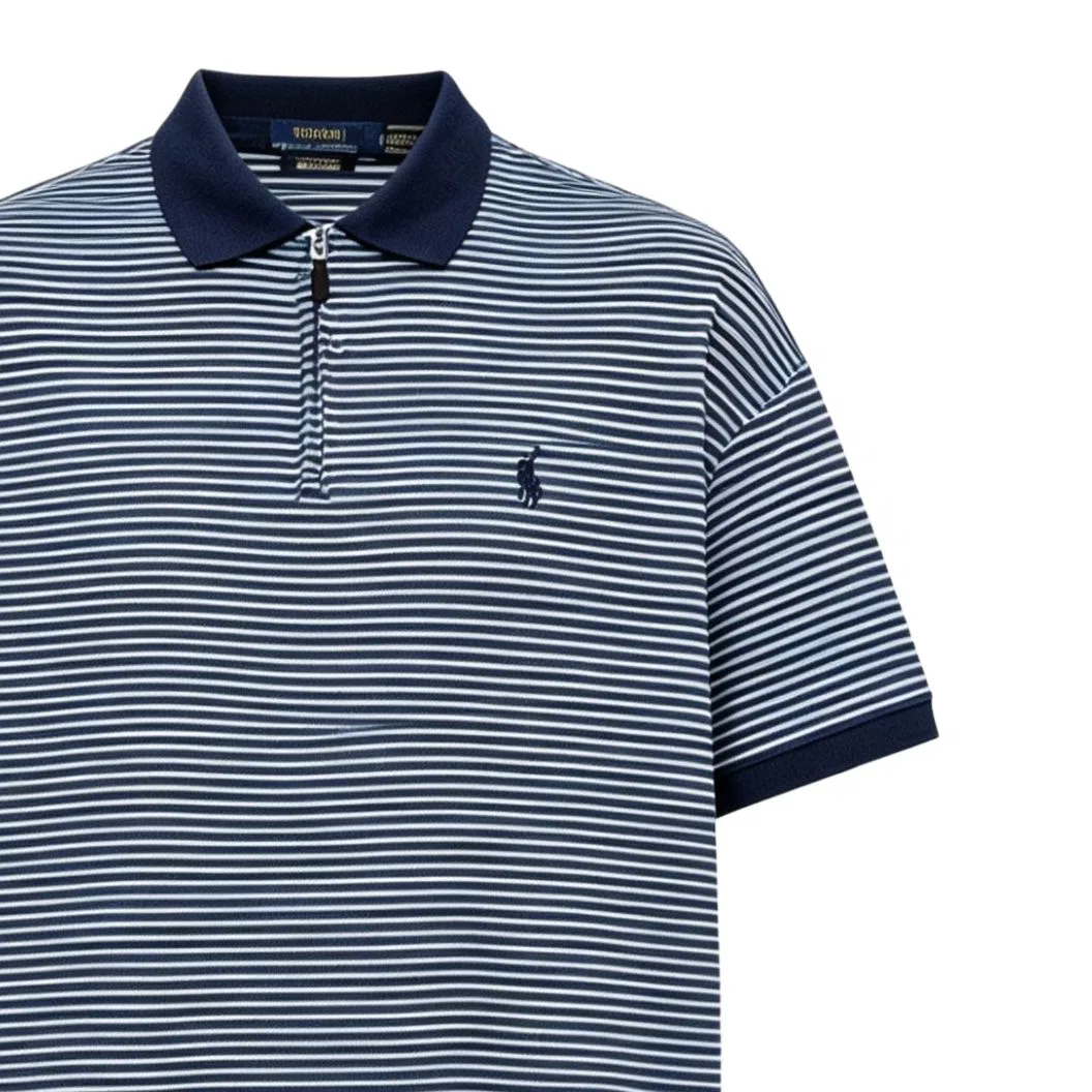 Поло Polo Ralph Lauren Custom Slim Fit мужское Marine Blue — фото 4