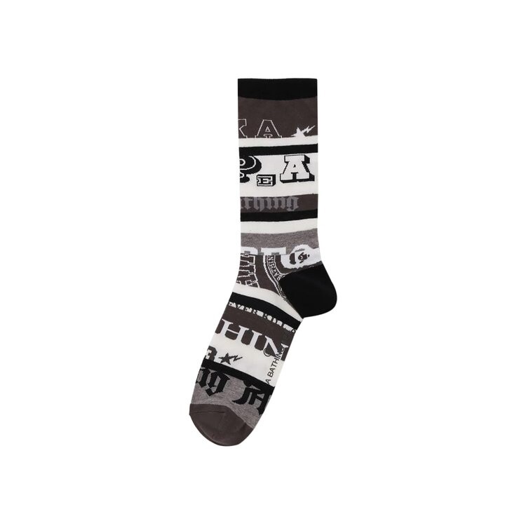 

Носки BAPE Varsity Hoop Socks, серый