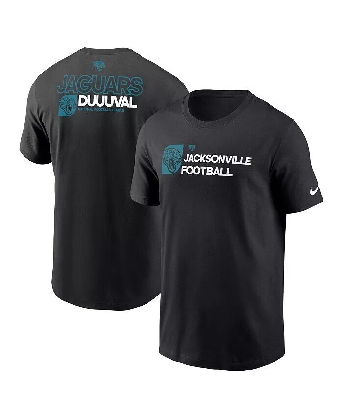 

Мужская черная футболка с контуром Jacksonville Jaguars Nike