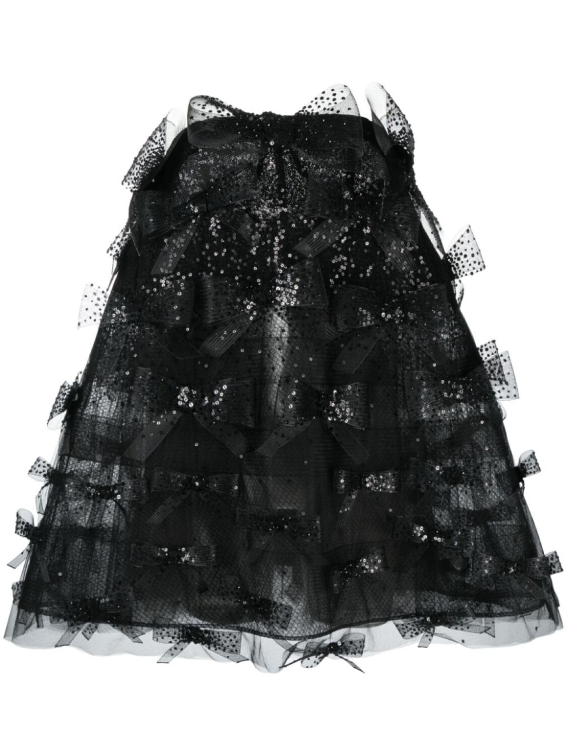 

Oscar de la Renta платье мини из тюля, черный