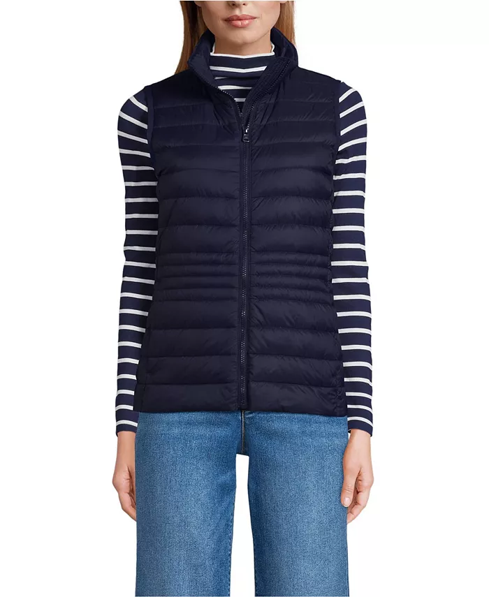 

Женский жилет Wanderweight Packable Down Lands' End, синий