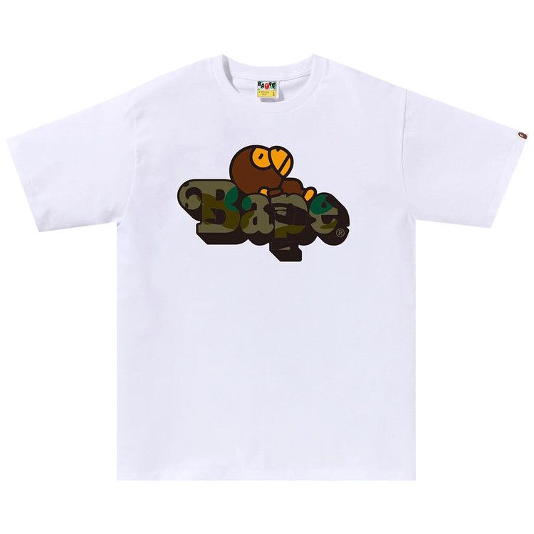 

Футболка BAPE 1st Camo Milo On BAPE Tee, White/Green