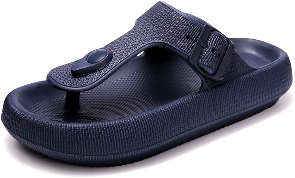 

Женские и мужские шлепанцы FUNKYMONKEY с ремешком, регулируемой пряжкой и толстой подошвой из ЭВА, темно-синий