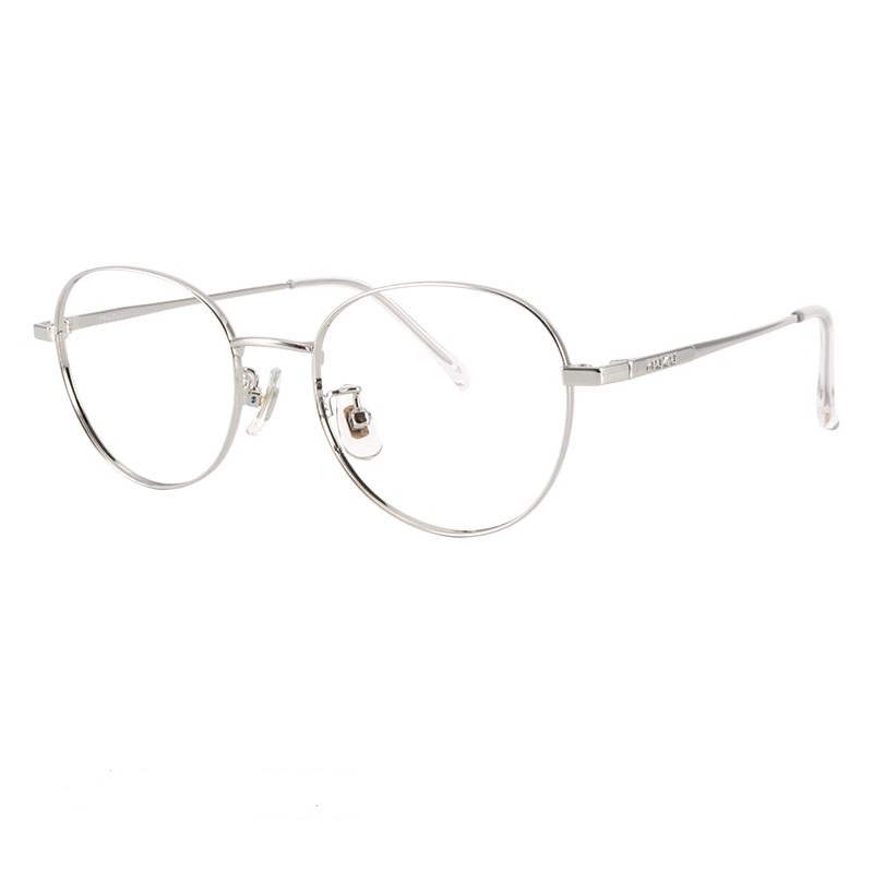 

MUZU Унисекс овальные очковые оправы из сплава, Silver-tone C03 frame
