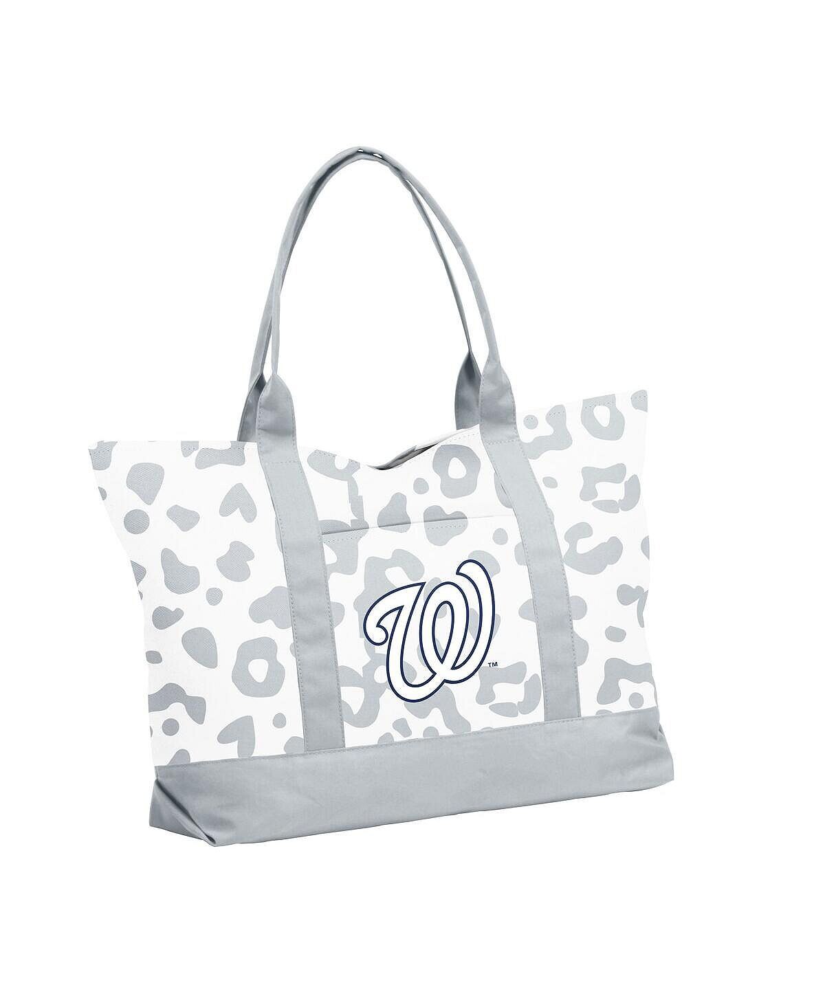 

Женская сумка-тоут с леопардовым узором Washington Nationals Logo Brands, белый