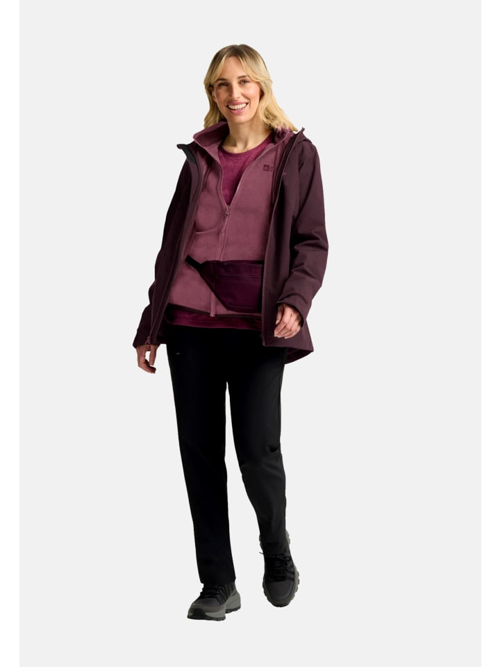 

Куртка Moonrise 3in1 темно-красного цвета Jack Wolfskin