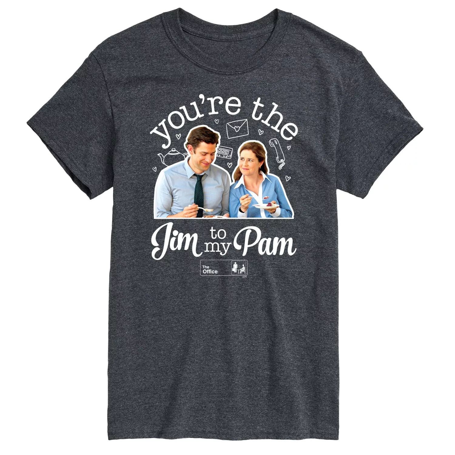 

Мужская футболка The Office Jim To My Pam Licensed Character
