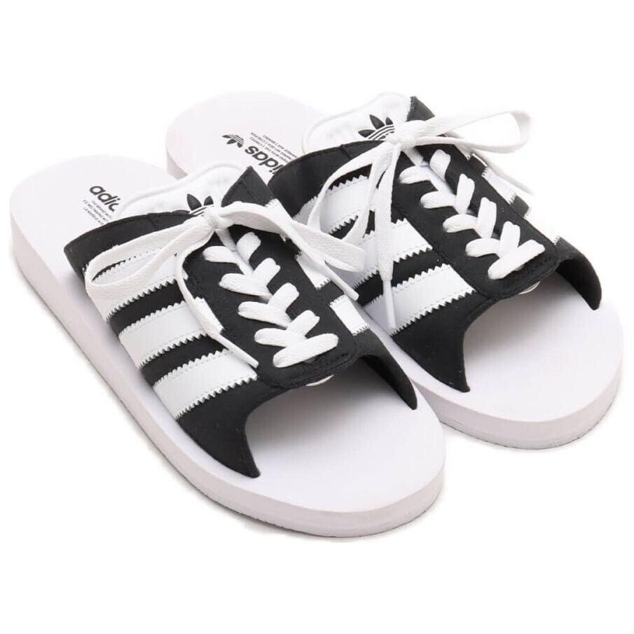 Пляжные сандалии Gazelle унисекс черный/белый Adidas Originals — фото 4