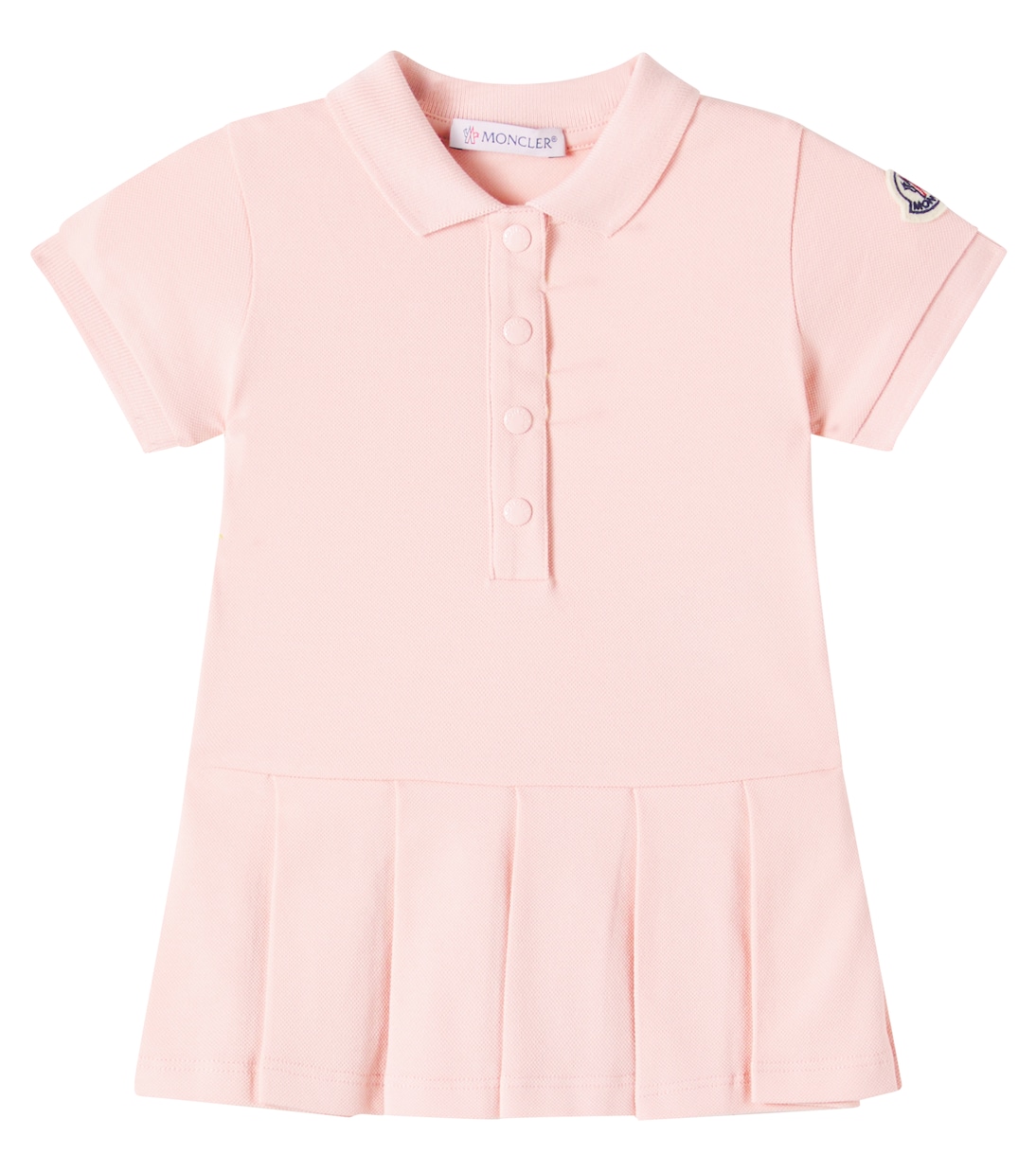 

Детское платье из хлопковой смеси Moncler Enfant, розовый