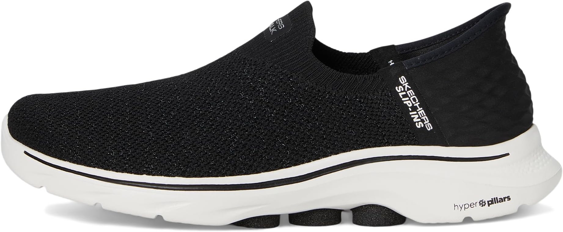 Кроссовки SKECHERS Performance Go Walk 7 Springtime Hands Free Slip-Ins, черный/белый — фото 4