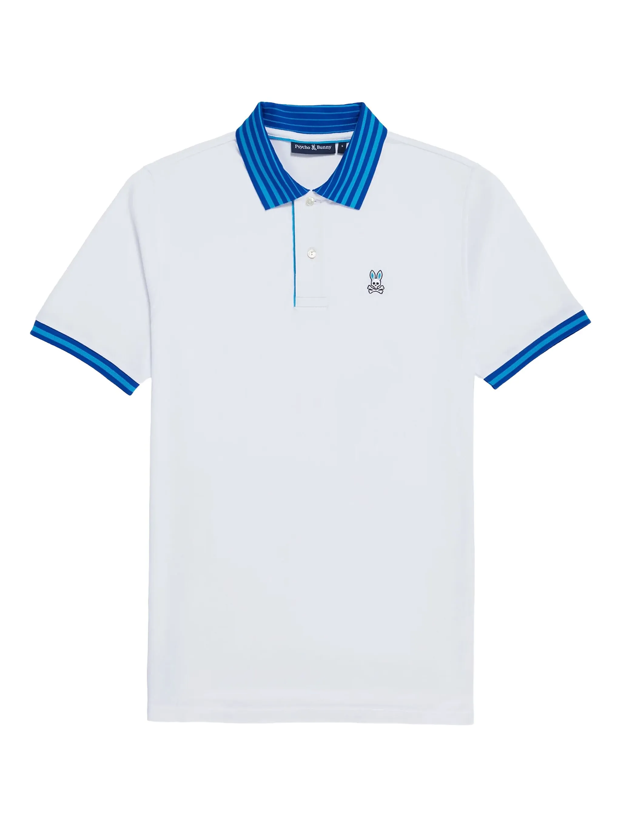 

Рубашка поло с вышитым логотипом Psycho Bunny, белый