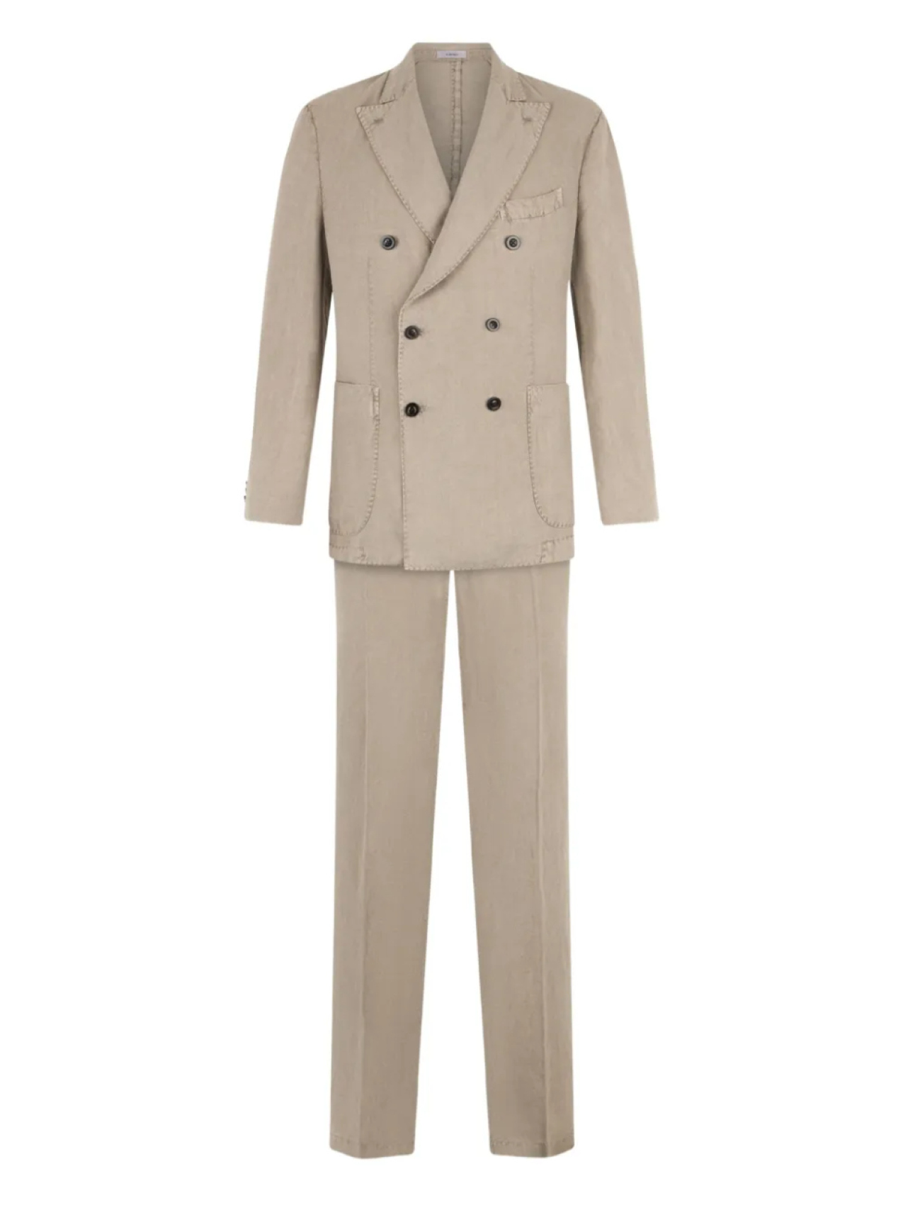 

Двубортный льняной костюм Boglioli, нейтральный