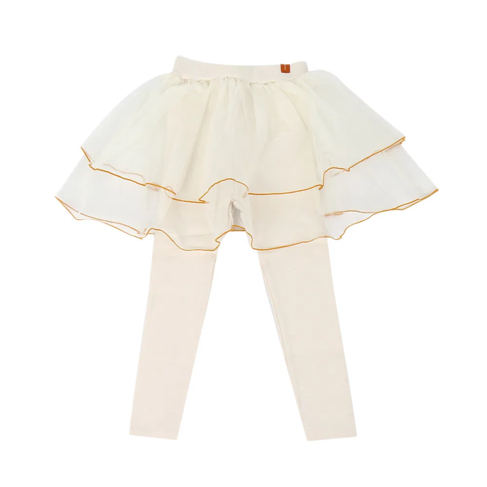 Леггинсы BABYBLEE из хлопка кремового цвета