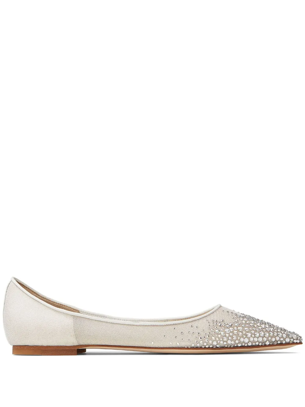 Балетки Love с кристаллами JIMMY CHOO, белый