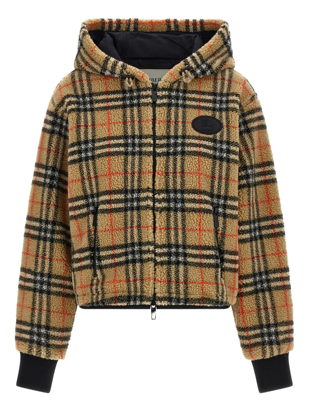 

Куртка из флиса в клетку Burberry, бежевый