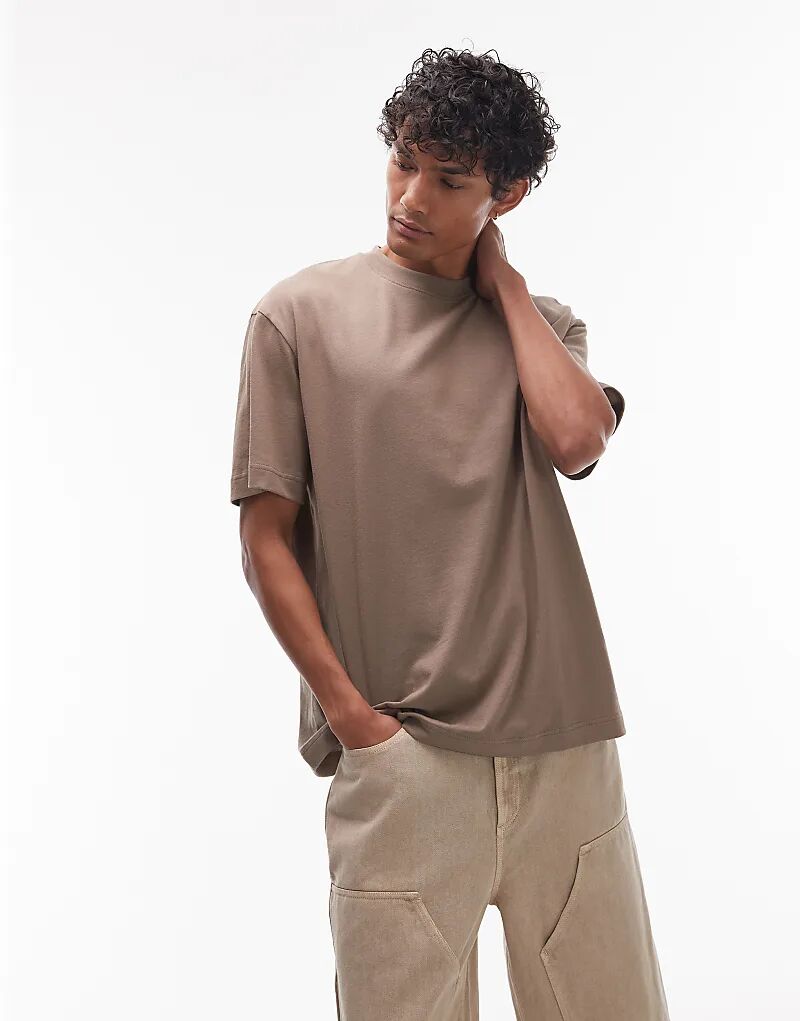 

Футболка Topman свободного кроя коричневого цвета
