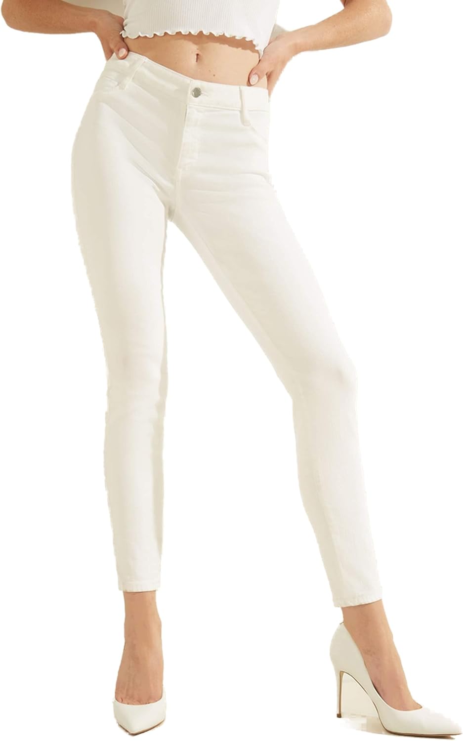 

GUESS Женские джинсы Mid-Rise Stretch Skinny, Optic White