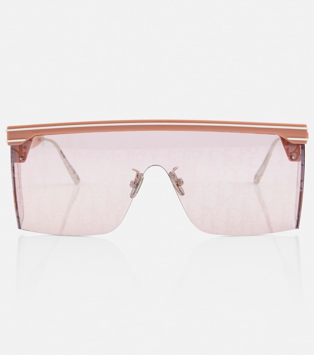 

Солнцезащитные очки DiorClub M1U с плоскими бровями Dior Eyewear, розовый