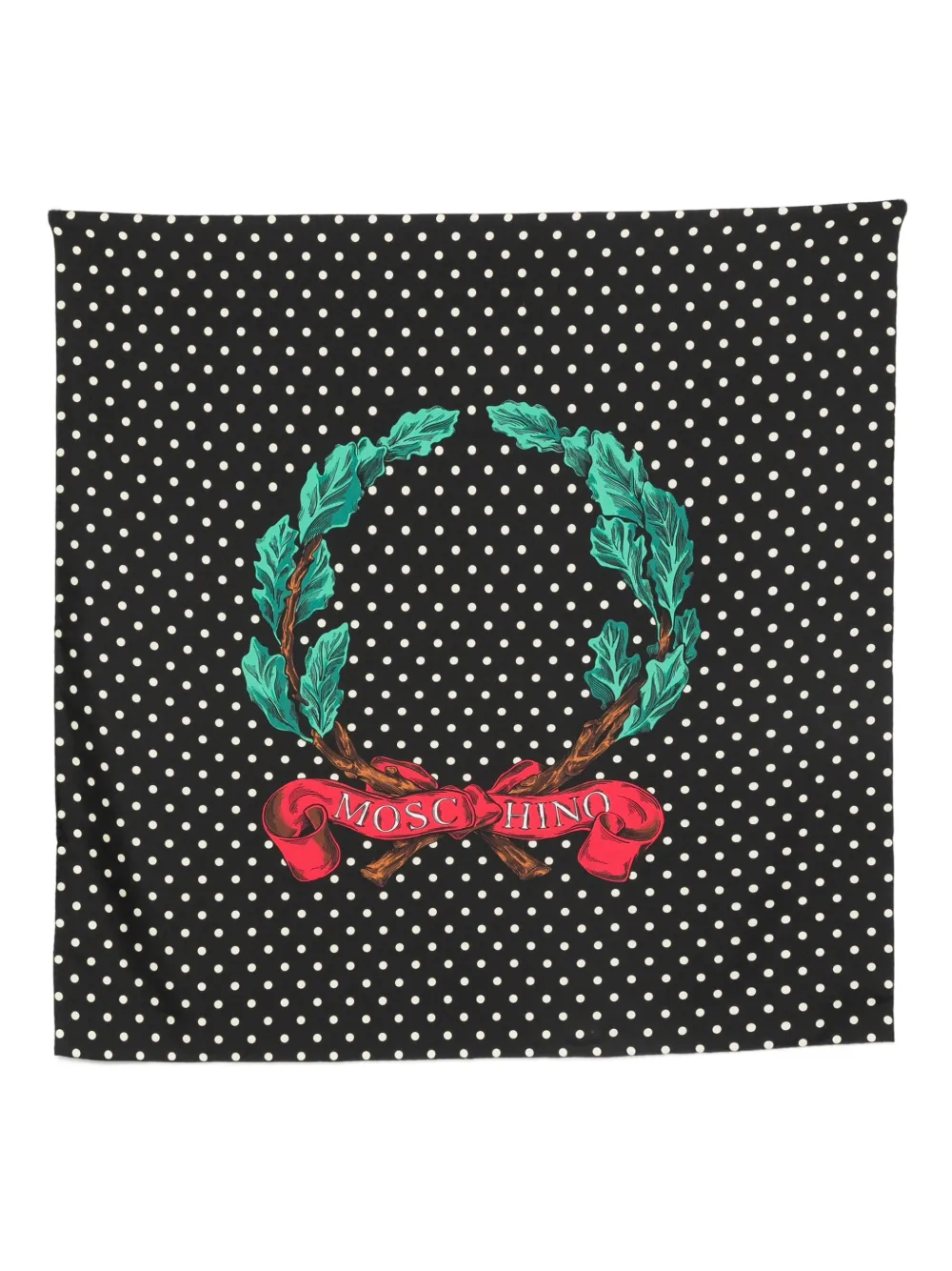 

Шарф в горошек Moschino, черный