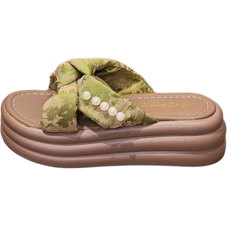 

Низкие детские шлепанцы для подростков с амортизирующими, износостойкими и эластичными свойствами Marcolor, зеленый