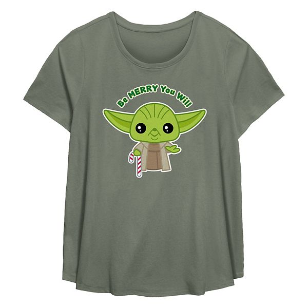 

Футболка Plus size Yoda Be Merry You Will Star Wars