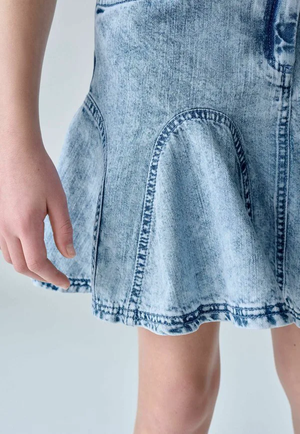 Юбка-Трапеция с годетами стандартного кроя Smallsaints, Denim — фото 4