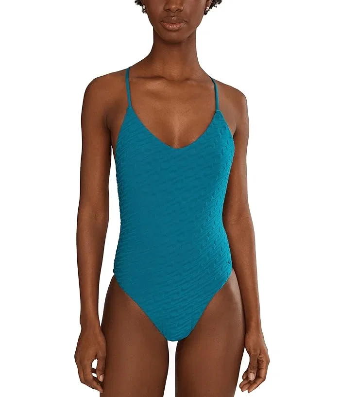 Купальник Nike Swoosh Link Terry Y-Back One Piece, Green Abyss
