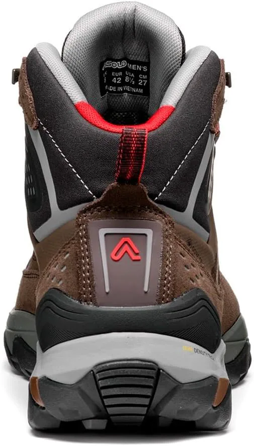 Мужские туристические ботинки ASOLO ACADIA MID GTX на шнуровке до щиколотки с водоотталкивающим верхом из замши и нейлона, дышащей подкладкой, темно-коричневый/серый — фото 3