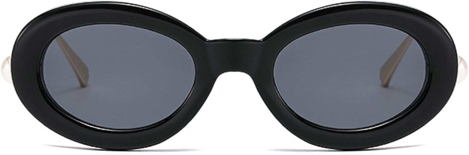 

Ретро-солнцезащитные очки овальной формы для женщин, модная металлическая оправа, дизайнерские солнцезащитные очки с жемчужной отделкой и защитой от УФ-излучения mincl, C6