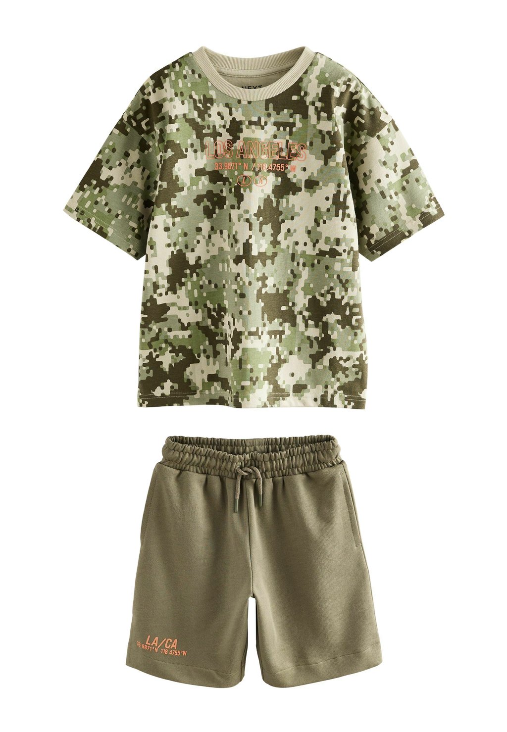 

Футболка с принтом RELAXED FIT-SHORT SLEEVE SET Next, зеленый