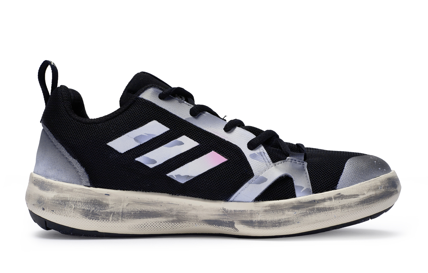Adidas Террекс Боут мужские низкие уличные туфли черно-серые, цвет Black Gray — фото 4