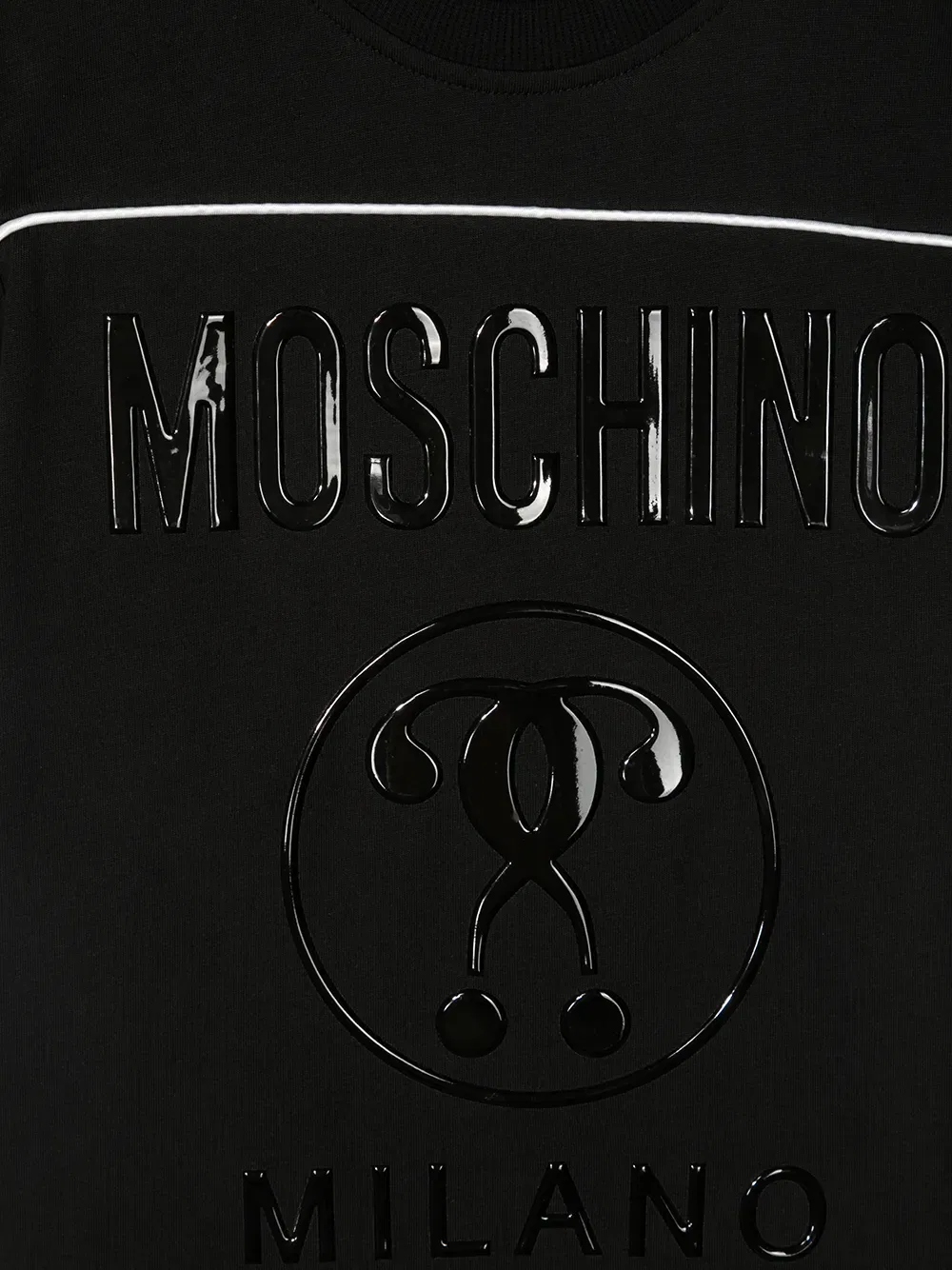 Футболка с принтом логотипа в стиле "мокрый вид" Moschino Kids, черный — фото 3