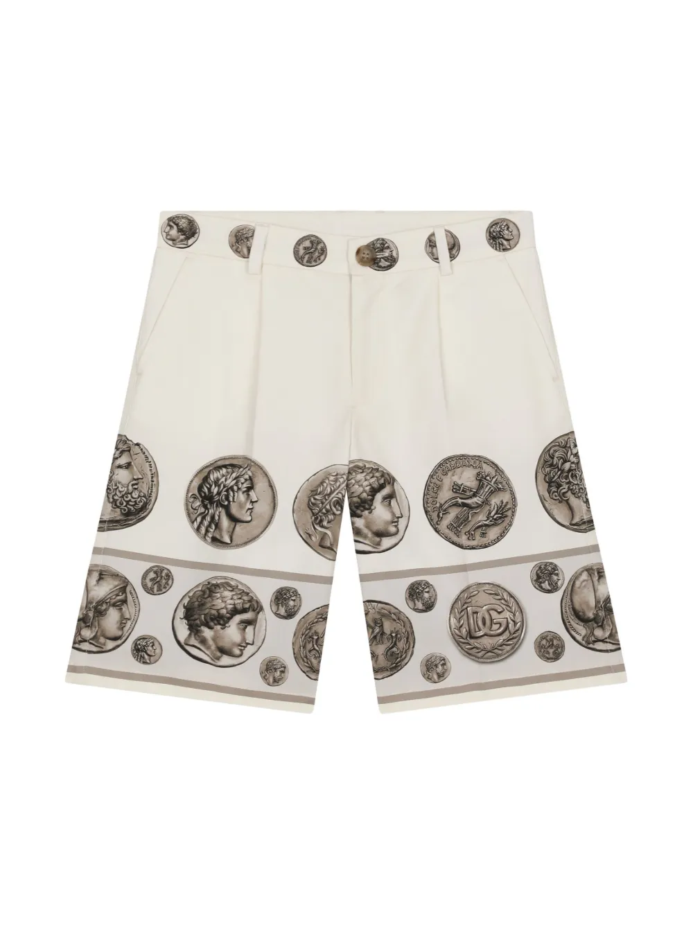 

Шорты-бермуды с принтом Dolce & Gabbana Kids, нейтральный