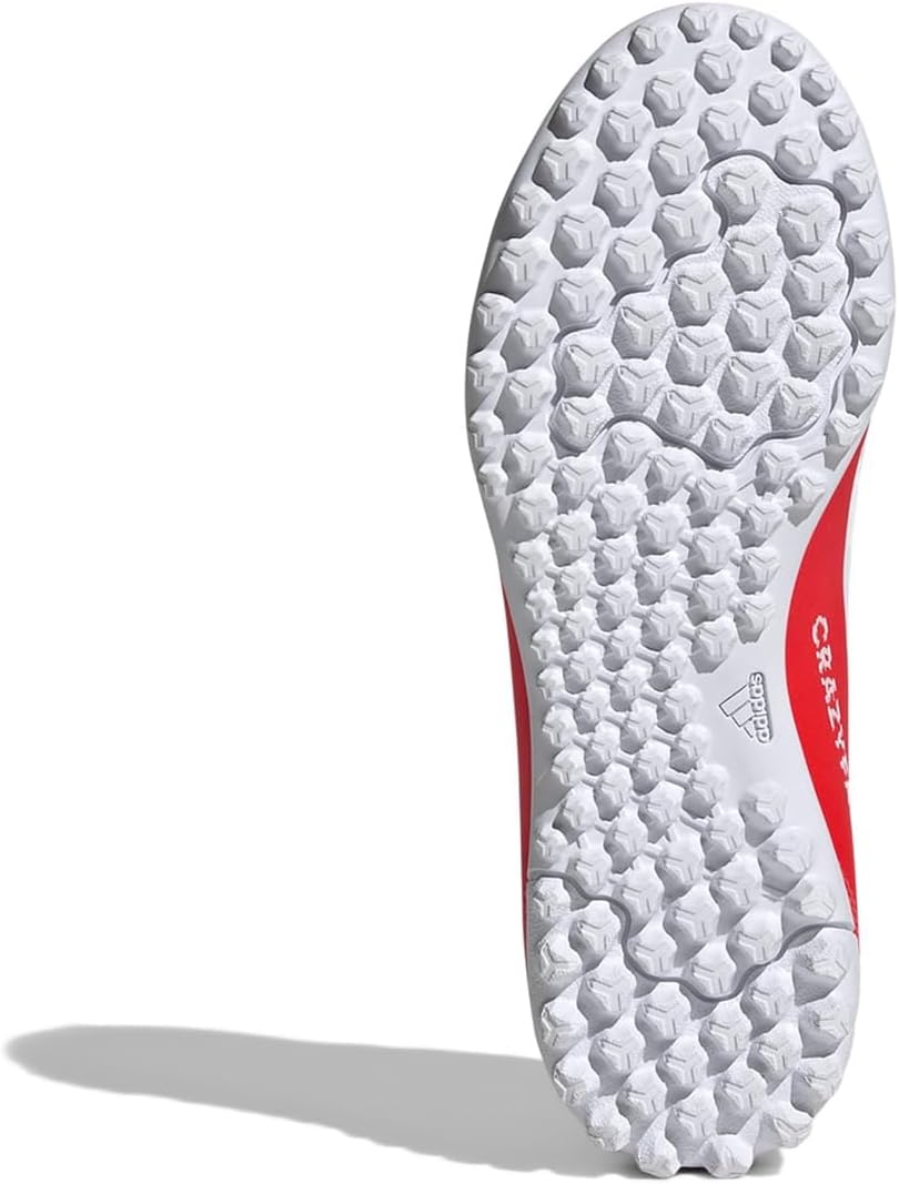 Детские кроссовки Adidas Unisex-Child X Crazylight.4 Turf, белый/красный/желтый — фото 3