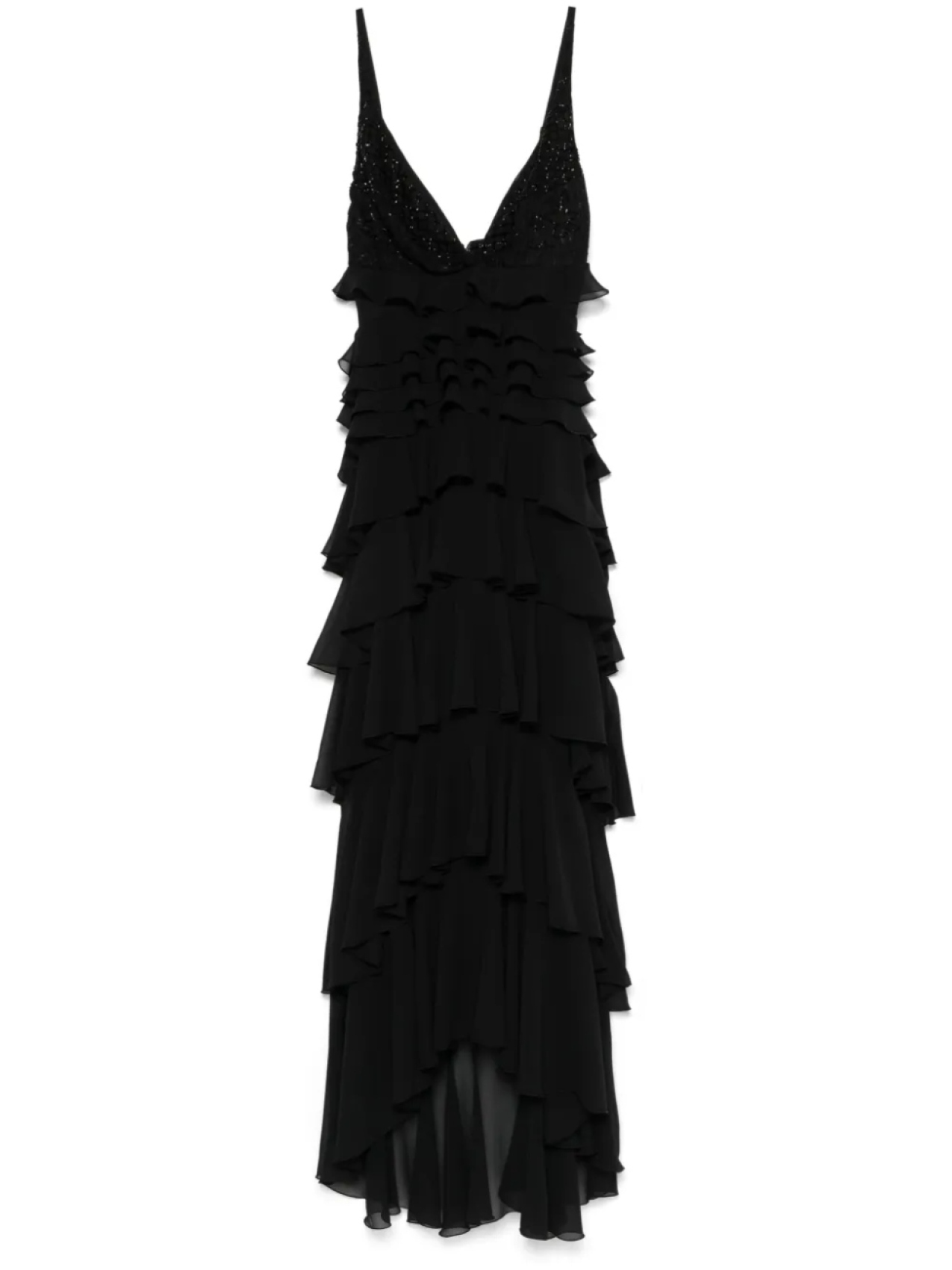 

Elisabetta Franchi платье из ткани жоржет, черный
