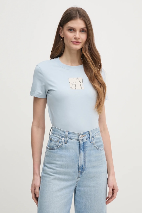 

Хлопковая футболка Calvin Klein Jeans, синий