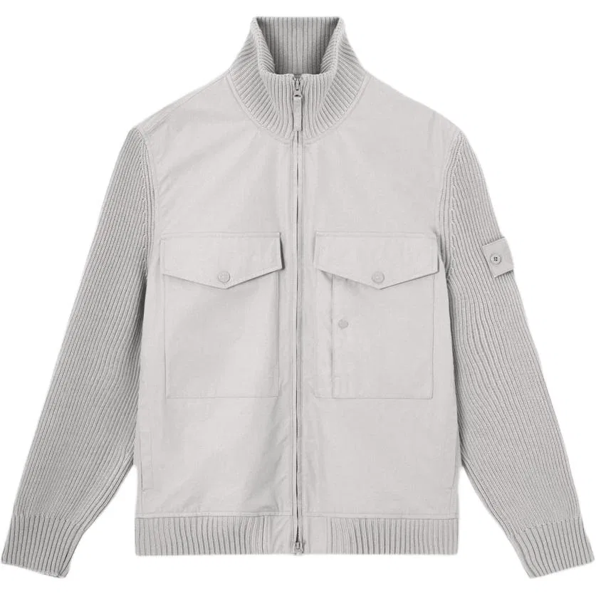 Куртка с патчем логотипа STONE ISLAND, Gray