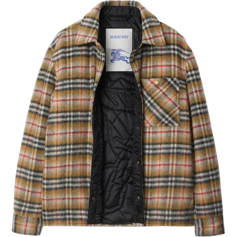 Рубашка-пиджак Burberry в клетку, бежевый — фото 2
